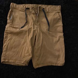 Bullhead denim CO. Khaki zipper/drawstring shorts